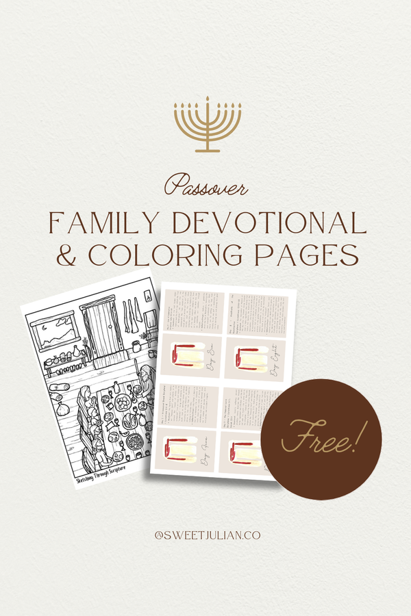 FREE Passover Devotional Flashcards & Coloring pages by @Sketchingthroughscripture!  🐑🍷